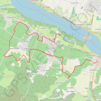Itinéraire De Turquant à Montsoreau, distance, dénivelé, altitude, carte, profil, trace GPS
