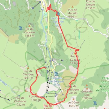 Itinéraire Crête du Sancy, distance, dénivelé, altitude, carte, profil, trace GPS