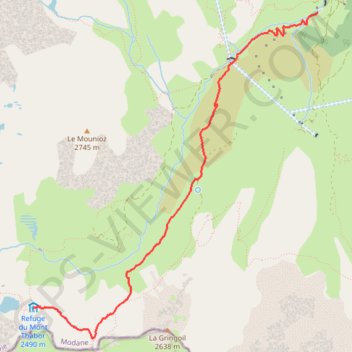 Itinéraire Tour du Mont Thabor, j0, du Lavoir au refuge du Thabor, distance, dénivelé, altitude, carte, profil, trace GPS