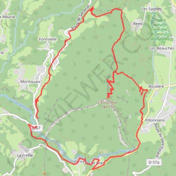 Itinéraire Tour et sommet de l'Ecoutoux (Chartreuse), distance, dénivelé, altitude, carte, profil, trace GPS