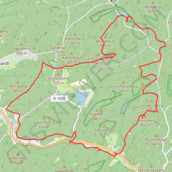 Itinéraire Balade autour du château de Falkenstein, distance, dénivelé, altitude, carte, profil, trace GPS