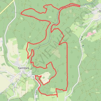 Itinéraire Trail "Sur les Sentiers de la Fondation Vivalia" - Porcheresse, distance, dénivelé, altitude, carte, profil, trace GPS