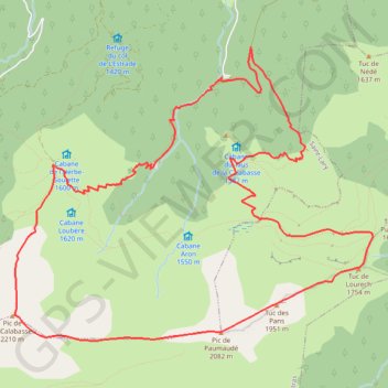 Itinéraire Le pic de la Calabasse, distance, dénivelé, altitude, carte, profil, trace GPS