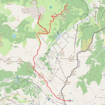 Itinéraire Mont de Grange, distance, dénivelé, altitude, carte, profil, trace GPS