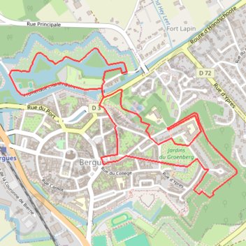 Itinéraire Bergues Nature et histoire, distance, dénivelé, altitude, carte, profil, trace GPS