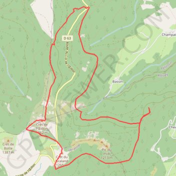 Itinéraire Dentillon long, distance, dénivelé, altitude, carte, profil, trace GPS
