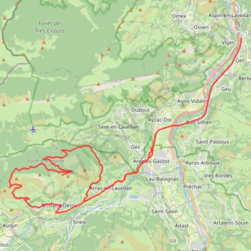 Itinéraire Col de Liar et de Couret, distance, dénivelé, altitude, carte, profil, trace GPS