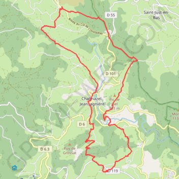 Itinéraire Sauvain (Le Champas) Jeansagnières (La Chaize), distance, dénivelé, altitude, carte, profil, trace GPS