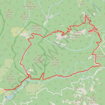 Itinéraire 2024 11 15 - pic de l'ours.... sams, distance, dénivelé, altitude, carte, profil, trace GPS