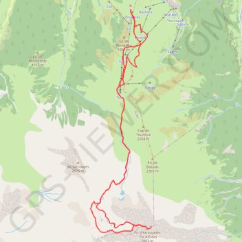 Itinéraire 1277 Pic d'Estos, distance, dénivelé, altitude, carte, profil, trace GPS