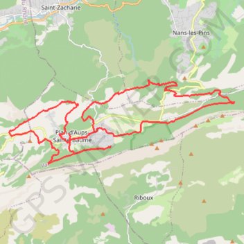 Itinéraire Sainte Beaume, distance, dénivelé, altitude, carte, profil, trace GPS
