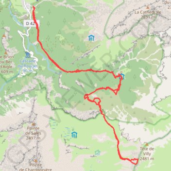Itinéraire Frêtes de Villy, distance, dénivelé, altitude, carte, profil, trace GPS
