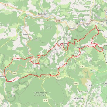 Itinéraire 215_33_Le_Marathon_noir, distance, dénivelé, altitude, carte, profil, trace GPS