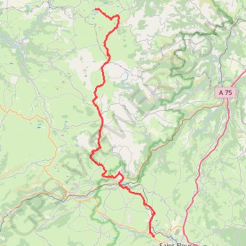 Itinéraire Grande Traversée du Massif Central : La Godivelle - Mazerat, distance, dénivelé, altitude, carte, profil, trace GPS
