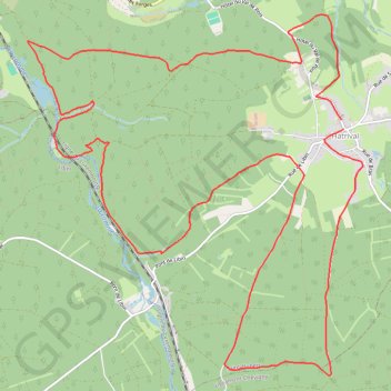 Itinéraire Hatrival - Province du Luxembourg - Belgique, distance, dénivelé, altitude, carte, profil, trace GPS