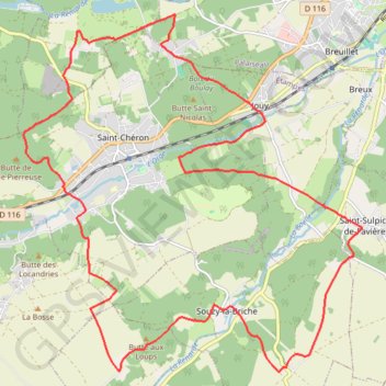 Itinéraire Autour de Saint-Chéron, distance, dénivelé, altitude, carte, profil, trace GPS