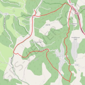 Itinéraire Saint-Cirice, distance, dénivelé, altitude, carte, profil, trace GPS