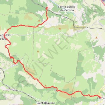 Itinéraire Larzac Templier, distance, dénivelé, altitude, carte, profil, trace GPS