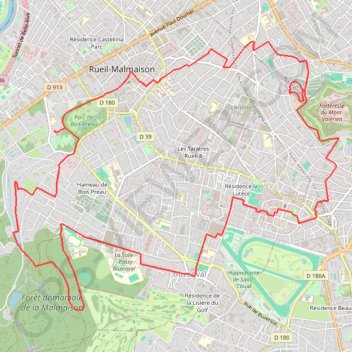 Itinéraire Sentier de la malmaison, distance, dénivelé, altitude, carte, profil, trace GPS