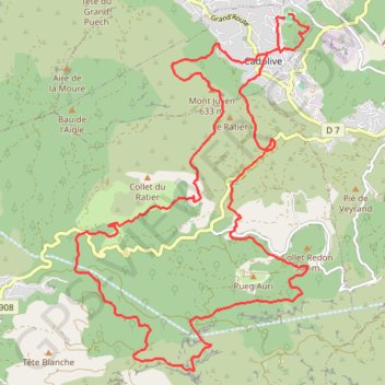 Itinéraire Trail de la Galinette 2022 La Breche du Mont Julien 26 km, distance, dénivelé, altitude, carte, profil, trace GPS