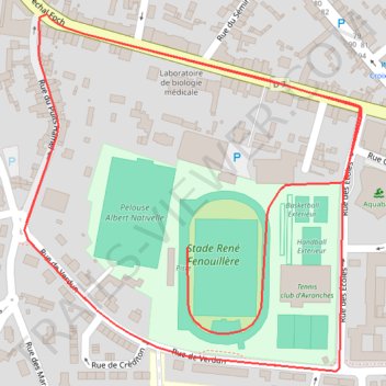 Itinéraire 2.6km Avranches, distance, dénivelé, altitude, carte, profil, trace GPS