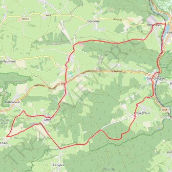 Itinéraire GPX Download: Boucle Lac des Doyards – Langs de Salm au départ de Provèdroux, distance, dénivelé, altitude, carte, profil, trace GPS