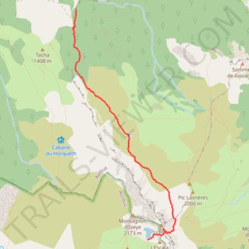 Itinéraire Lac du Montagnon d'Iseye asp102, distance, dénivelé, altitude, carte, profil, trace GPS