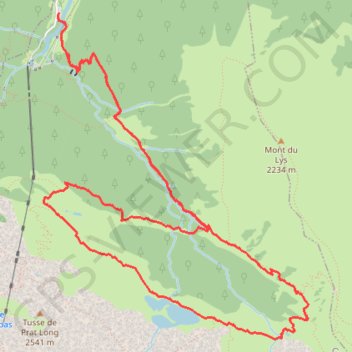 Itinéraire Lac Vert en boucle par la cabane de la Coume, distance, dénivelé, altitude, carte, profil, trace GPS
