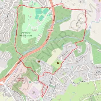 Itinéraire Bouliac, distance, dénivelé, altitude, carte, profil, trace GPS