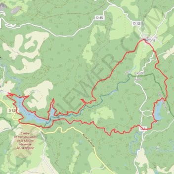 Itinéraire Le tour du lac des cammazes, distance, dénivelé, altitude, carte, profil, trace GPS