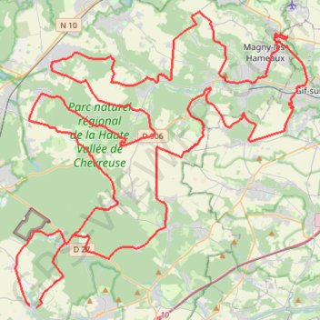 Itinéraire Vallée de Chevreuse avec une belle équipe 👍, distance, dénivelé, altitude, carte, profil, trace GPS