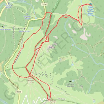 Itinéraire Sur les Crêtes des Vosges, distance, dénivelé, altitude, carte, profil, trace GPS