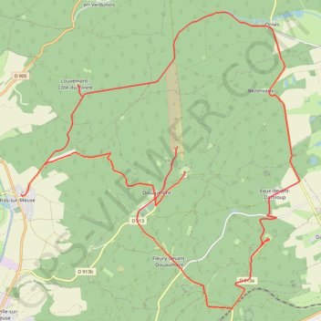 Itinéraire Villages détruits de la Bataille de Verdun - Bras-sur-Meuse, distance, dénivelé, altitude, carte, profil, trace GPS