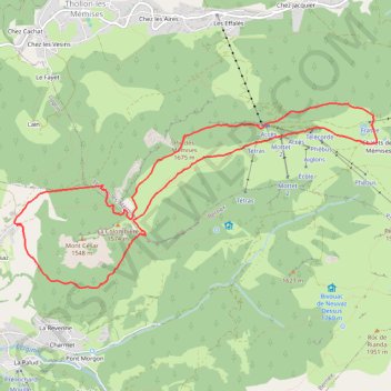 Itinéraire Balcon des Mémises, distance, dénivelé, altitude, carte, profil, trace GPS