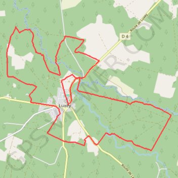 Itinéraire Luxey - Vallée de la Petite Leyre, distance, dénivelé, altitude, carte, profil, trace GPS