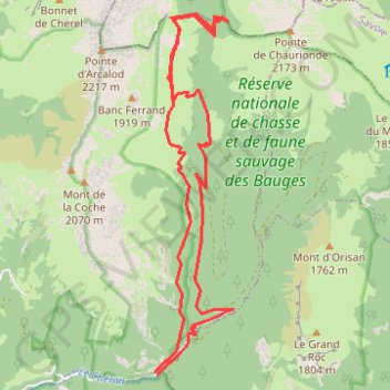 Itinéraire Refuge et col d'Orgeval, distance, dénivelé, altitude, carte, profil, trace GPS