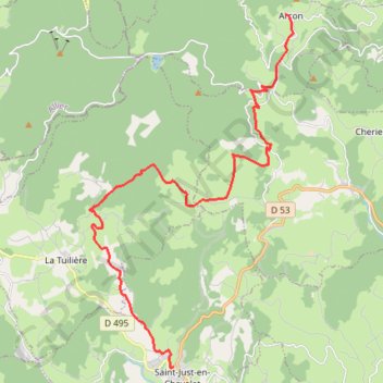 Itinéraire De Saint-Just-en-Chevalet à Arcon en, distance, dénivelé, altitude, carte, profil, trace GPS