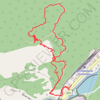 Itinéraire Châtelard - Giétroz, distance, dénivelé, altitude, carte, profil, trace GPS