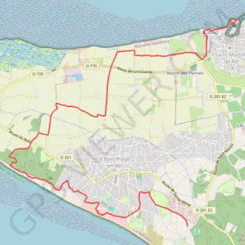 Itinéraire PR J3.1 Final - Le Bois - Saint-Martin Ilot - 10.9km, distance, dénivelé, altitude, carte, profil, trace GPS