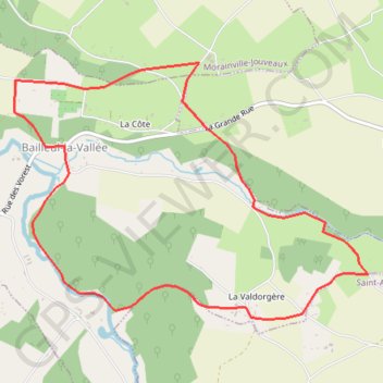 Itinéraire Chemin de l'Abbesse - Bailleul la Vallée, distance, dénivelé, altitude, carte, profil, trace GPS
