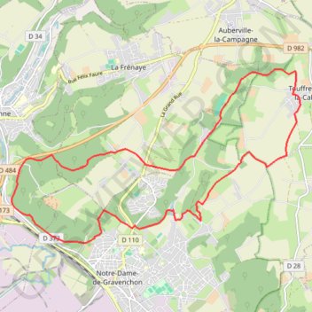 Itinéraire Autour de Notre-Dame de Gravenchon, distance, dénivelé, altitude, carte, profil, trace GPS
