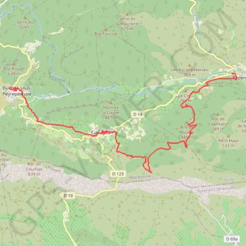Itinéraire Sentier Cathare - de Duilhac-sous-Peyrepertuse à Padern, distance, dénivelé, altitude, carte, profil, trace GPS