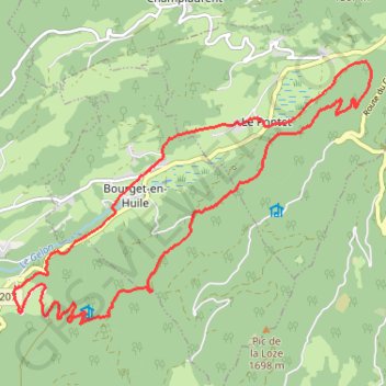 Itinéraire Champenet, distance, dénivelé, altitude, carte, profil, trace GPS