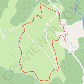 Itinéraire Randonnée à Alzons en Lozère, distance, dénivelé, altitude, carte, profil, trace GPS