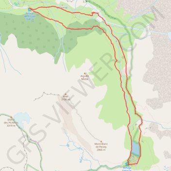 Itinéraire Le Lac de la Plagne, distance, dénivelé, altitude, carte, profil, trace GPS