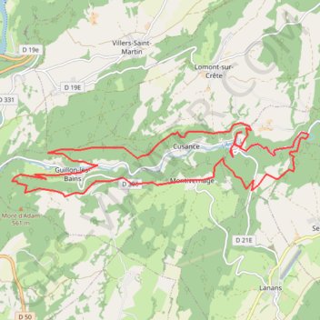 Itinéraire Cusancin-beSaint off perso, distance, dénivelé, altitude, carte, profil, trace GPS