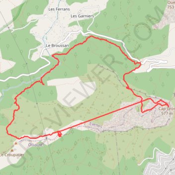 Itinéraire Toulon, distance, dénivelé, altitude, carte, profil, trace GPS