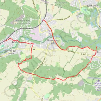 Itinéraire De Bouray sur Juine à Lardy, distance, dénivelé, altitude, carte, profil, trace GPS