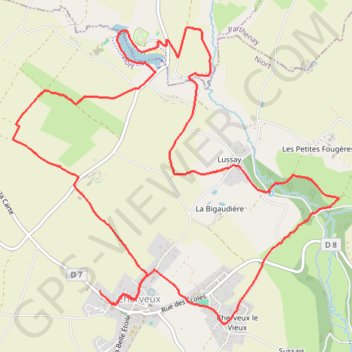 Itinéraire Notre randonnée autour de Cherveux, distance, dénivelé, altitude, carte, profil, trace GPS