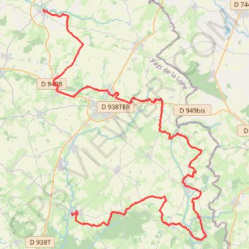 Itinéraire - 02 Gite Vauvant Gite Reaumur, distance, dénivelé, altitude, carte, profil, trace GPS